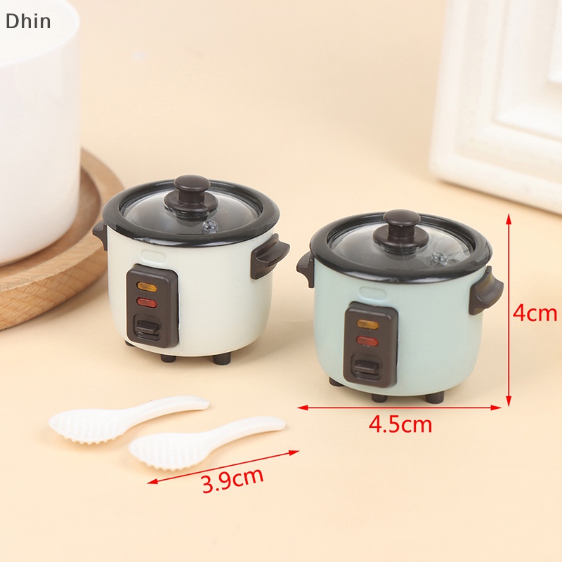 Nồi Cơm Điện / Muỗng Cơm Mini Tỉ Lệ 1: 12 Dùng Trang Trí Nhà Búp Bê