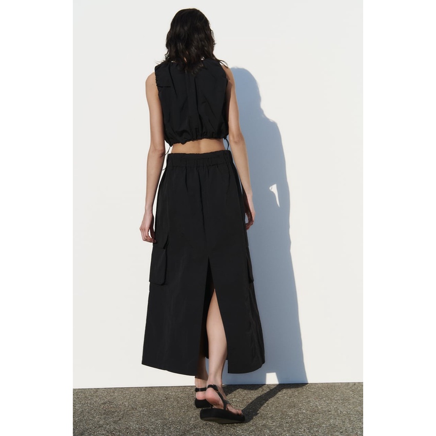 Áo croptop ba lỗ eo chun Zara chính hãng