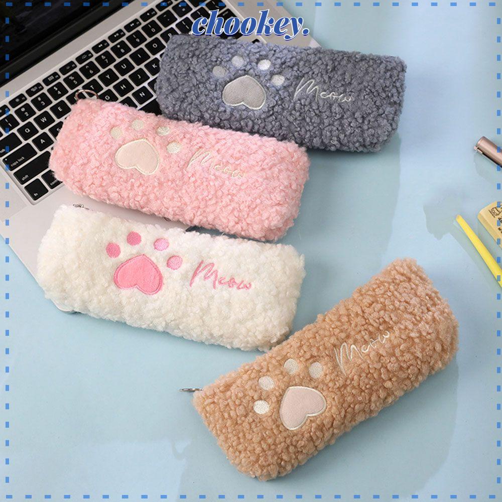 Túi Đựng Bút Mềm Mại Có Khóa Kéo Họa Tiết Con Lừa Dễ Thương Giá Đỡ