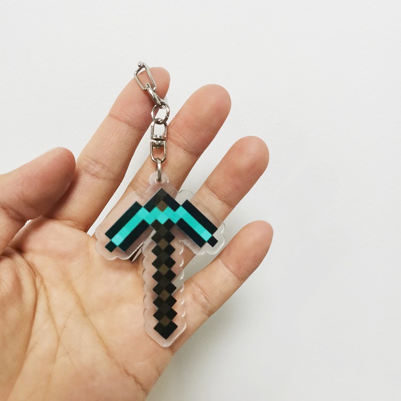 Móc Khóa Acrylic In Hình Nhân Vật Anime Minecraft Bằng Hợp Kim Kẽm Cho Nam Nữ