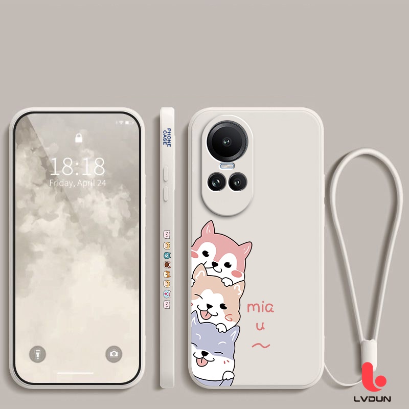 Ốp Điện Thoại Cho OPPO Reno10 5G Reno 10Pro 5G Ốp Điện Thoại Silicon Mềm Họa Tiết Cún Dễ Thương Cho OPPO Reno 10 5G Reno 10Pro 5G 2B-GG