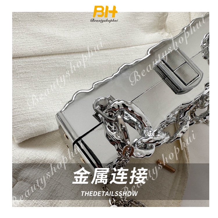 Túi Đeo Chéo Bằng Acrylic Phối Dây Xích Thời Trang 2023 Sang Trọng Cho Nữ
