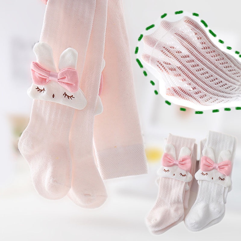 Quần Tất Dệt Kim Đính Nơ Dễ Thương Cho Bé Gái