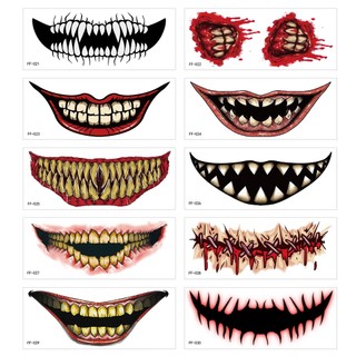 Halloween tattoo sticker scar waterproof face sticker party face decoration stickers