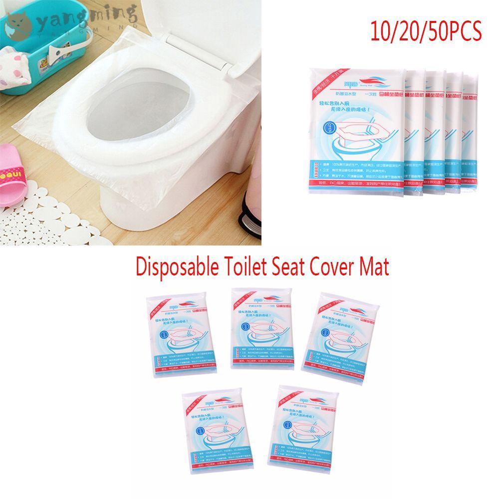 YANGMING Set 10 / 20 / 50 Miếng Giấy Lót Bồn Cầu Dùng Một Lần Mềm Mại Tiện Dụng Kháng Khuẩn