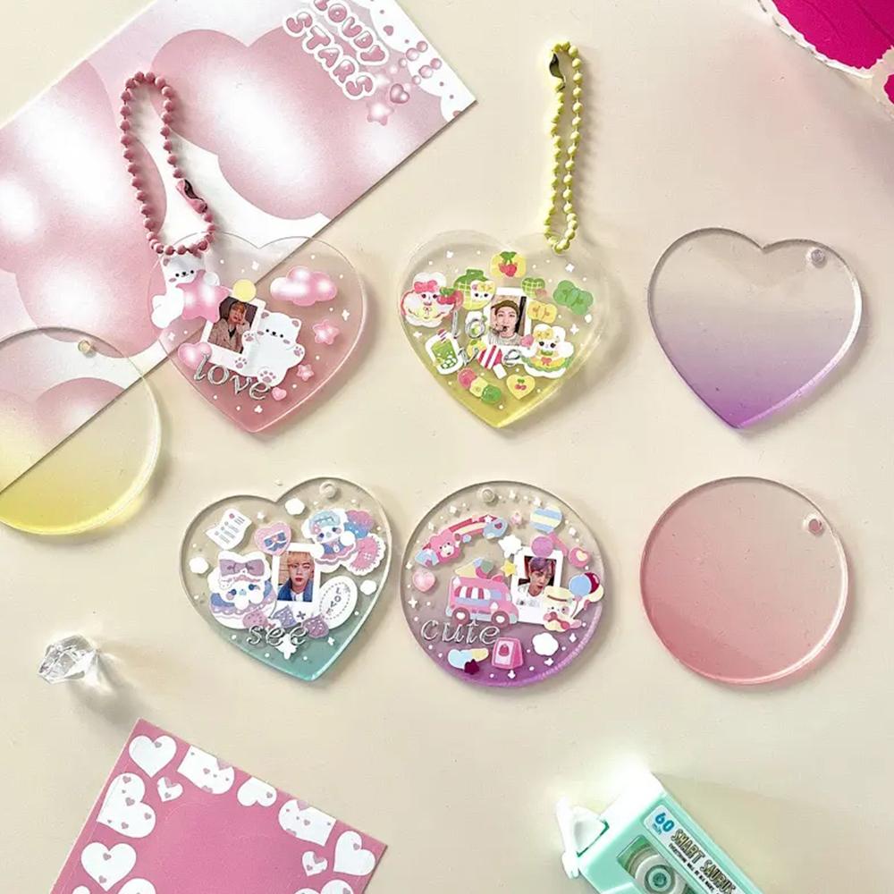 Tự làm acrylic goo cards acrylic key chain mặt dây chuyền ins quà tặng cho trẻ em đồ chơi tự làm