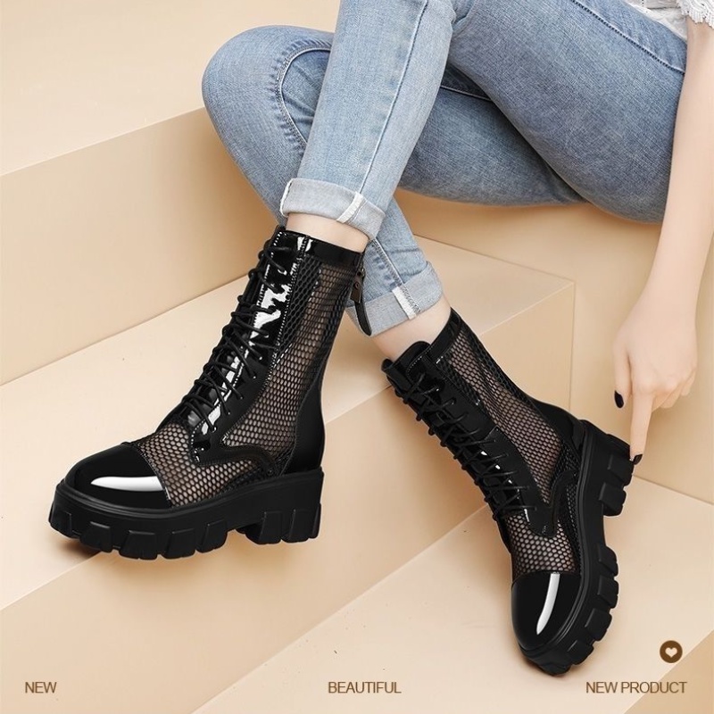 Giày Bốt Martin Đế Dày Phối Lưới Thoáng Khí Thời Trang Mùa Hè