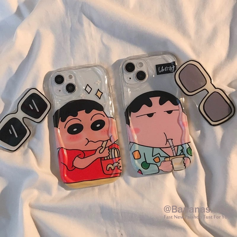 Ốp lưng điện thoại iphone 14 plus 14 13 12 11 pro max x xr xs max 7 8 plus cartoon crayon xiaoxin + kính sand clear phone cover