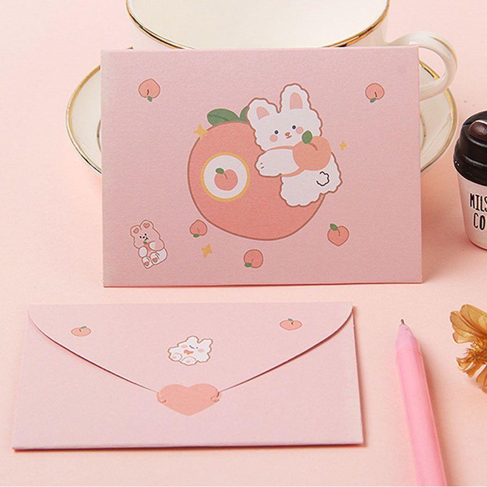 Lanfy Thiệp Chúc Mừng Ngày Lễ Tình Nhân Họa Tiết Hoạt Hình Dễ Thương
