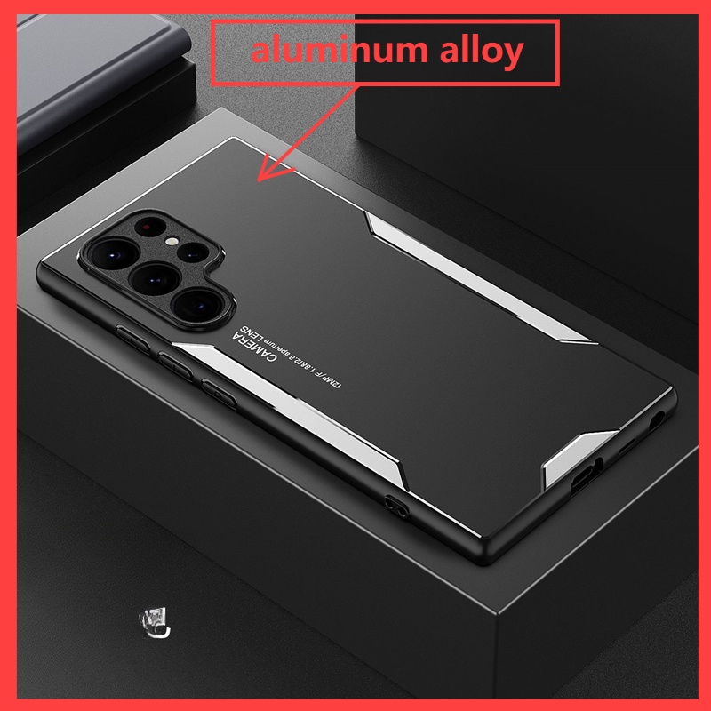 Tấm lưng kim loại cho samsung s23 s22 s21 ultra s21 s22 s23 plus s21fe s23fe công nghệ vỏ điện thoại nhạy cảm chống rơi vỏ cứng tpu vỏ mềm
