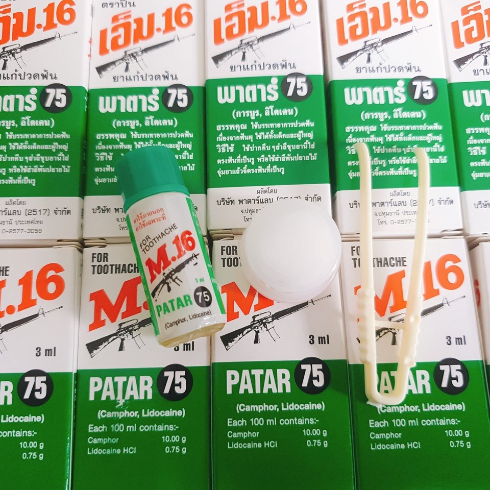 Dầu Giảm Đau Răng Patar 75 M.16 3ml Thái Lan (free ship)