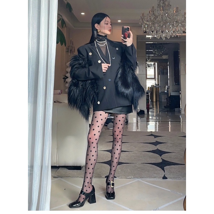 Giày Cao Gót Da Bóng Ôm Chân Phối Khóa Cài Thanh Lịch