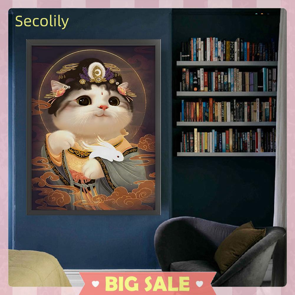 Thêu đầy đủ eco-cotton thread 11ct in cat cross stitch kit tác phẩm nghệ thuật