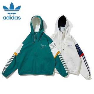 Adidas original couple jacket bomber jacket áo khoác có mũ trùm đầu áo khoác thể thao