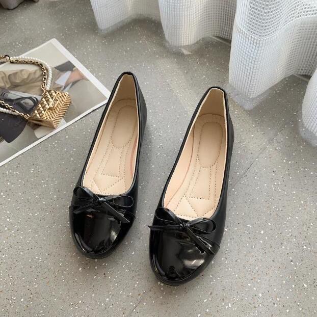 Giày Búp Bê Mũi Tròn Size Lớn 41-43 Thời Trang Xuân Thu Mới Cho Nữ Size 42