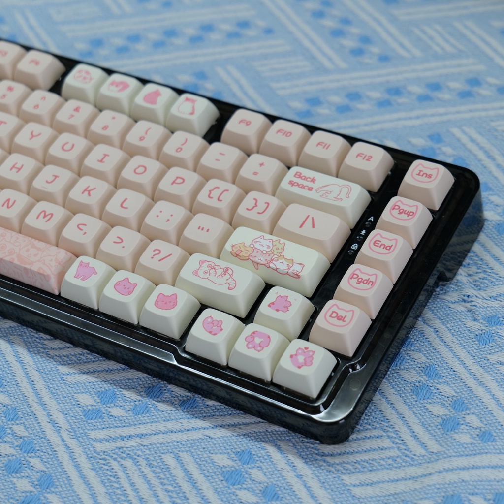 Naughty cat keycaps xda profile cartoon pbt dye sub bàn phím cơ keycap