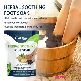 10 cái/túi bột ngâm chân túi thảo dược gừng giải độc gừng tự nhiên cây ngải ngâm chân spa cud01
