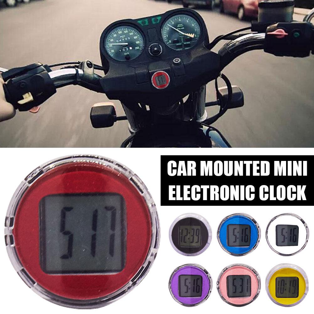 Đồng hồ điện tử mini gắn trên ô tô đồng hồ nhỏ chống thấm nước trang trí bàn ô tô chống sốc q1p6