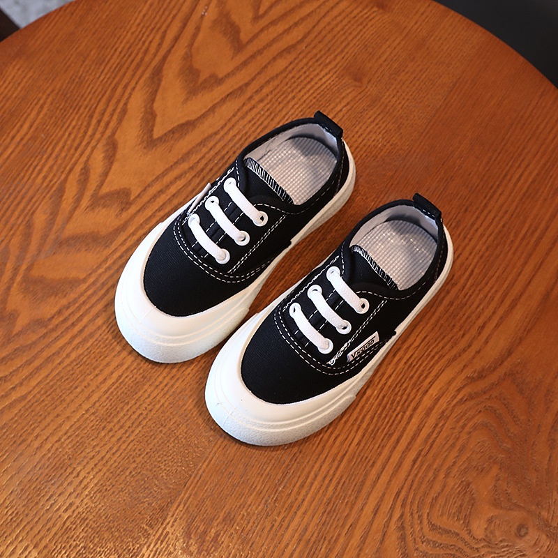 Giày Vải canvas Màu Trơn Phong Cách Mới Mùa Thu 2023 Cho Bé Gái