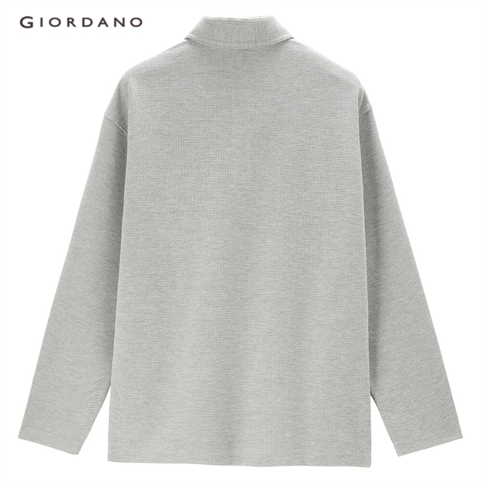 Áo polo nam GIORDANO 18013614 tay dài có túi thời trang