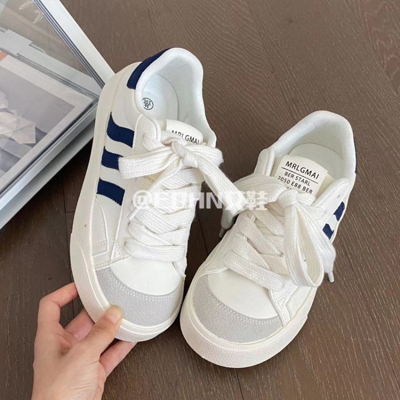 Giày Vải Canvas Da Cổ Thấp Phong Cách Harajuku Hồng Kông Thời Trang Mùa Thu 2023