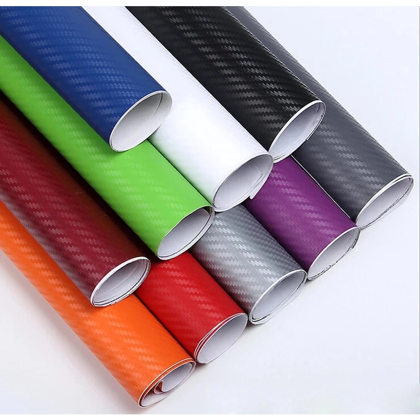 30cmx127cm màng sợi carbon đầy màu sắc bao phủ cho thân xe cuộn phim vinyl bọc xe máy tự làm tạo kiểu vinyl sticker phim phụ kiện xe hơi