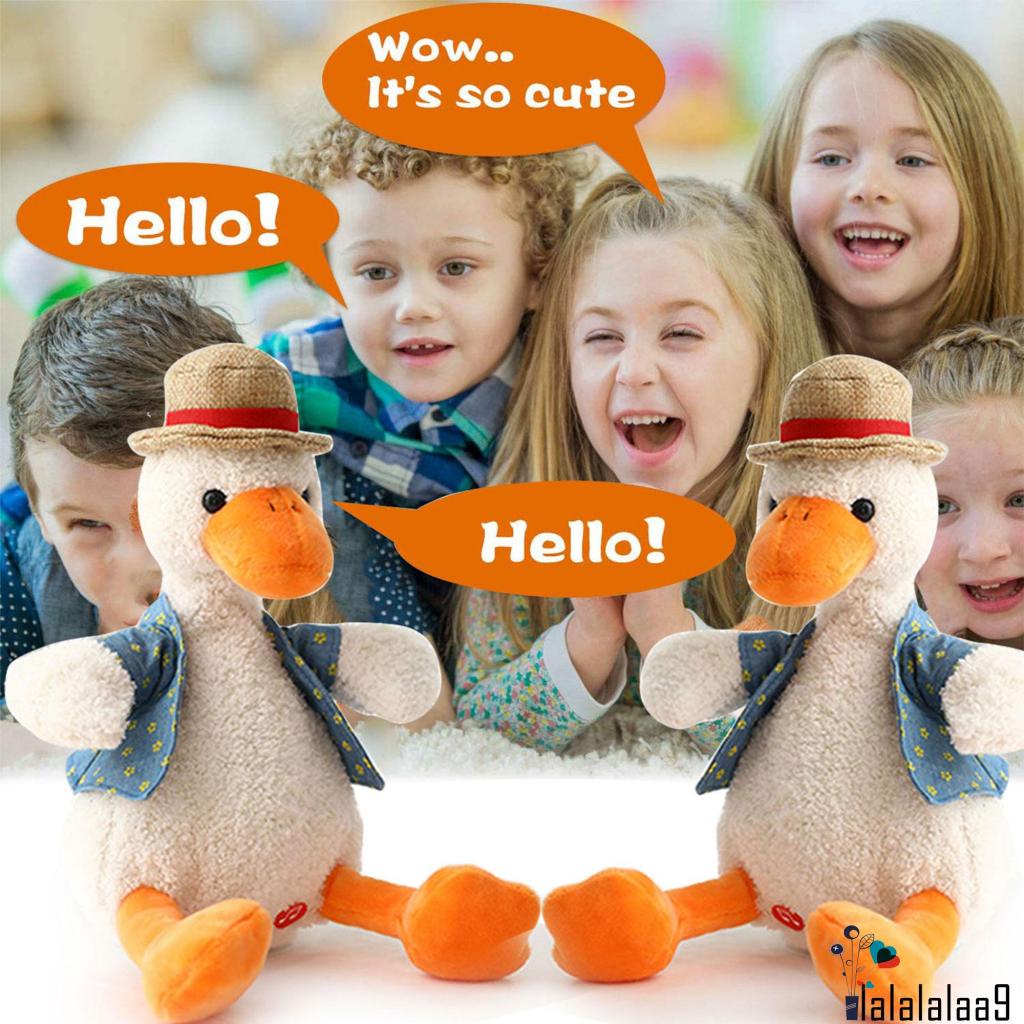 La-belectric Đồ Chơi Búp Bê Vịt Biết Nói Bằng Giọng Nói Nhung Sống Động Trang Trí Búp Bê