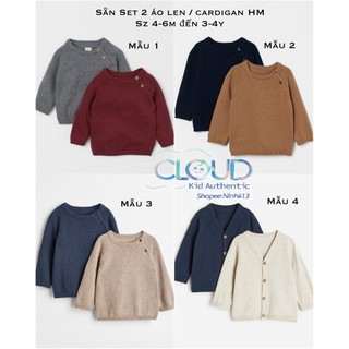 Set 2 áo cardigan len hm us/es/japan size từ 6-9m đến 3-4y