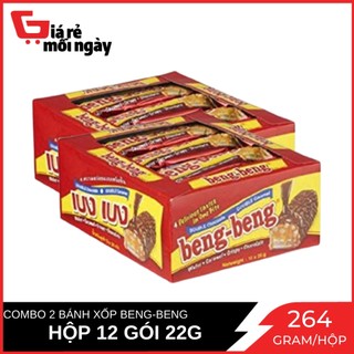 Combo 2 hộp bánh xốp beng beng hộp 264g