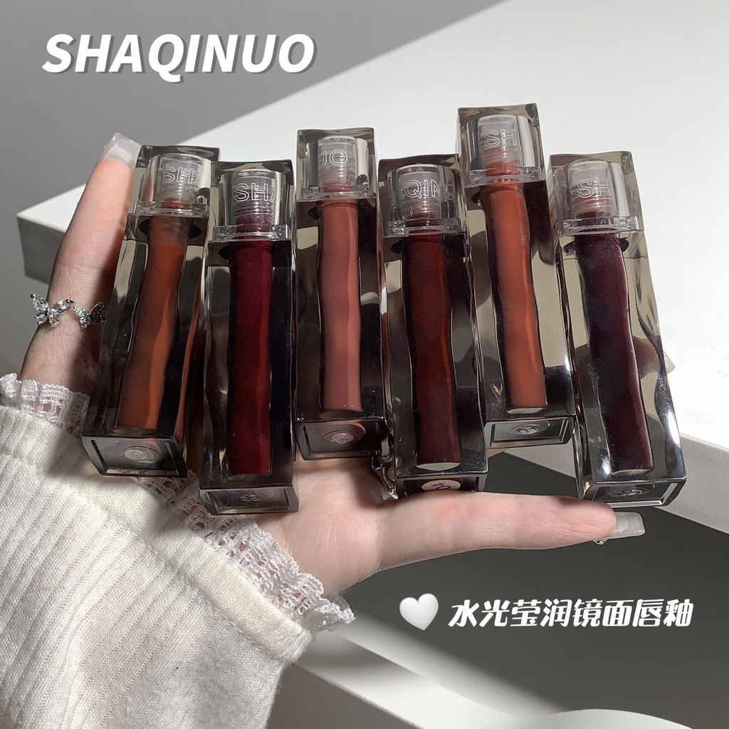 Son Tint Bóng, Siêu Lì, SHAQINUO dạng lỏng lâu trôi glasting water tint
