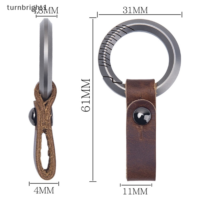 Hợp kim titan thắt lưng da thắt lưng khóa móc khóa mặt dây chuyền xe hơi dụng cụ ngoài trời