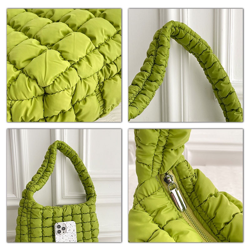 Túi đeo sát nách/ một vai QFDI hình đám mây bong bóng sức chứa lớn cao cấp cho nữ