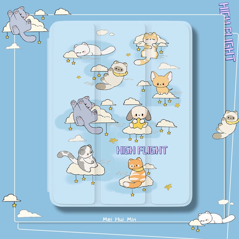 Thích hợp cho ipad pro11 chơi ipad kitty dễ thương gen9/8/7 10.2 ipad có khe cắm bút gen5 / 69.7 ba lần air5 / 4 10.9 túi khí 2022 gen 10 ipad case