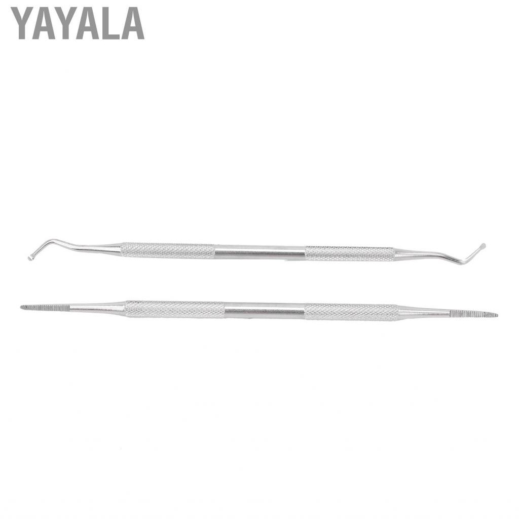 Yayala 2pcs Ingrown Toenail Nail Picker Dual Ends File Cleaner ABE