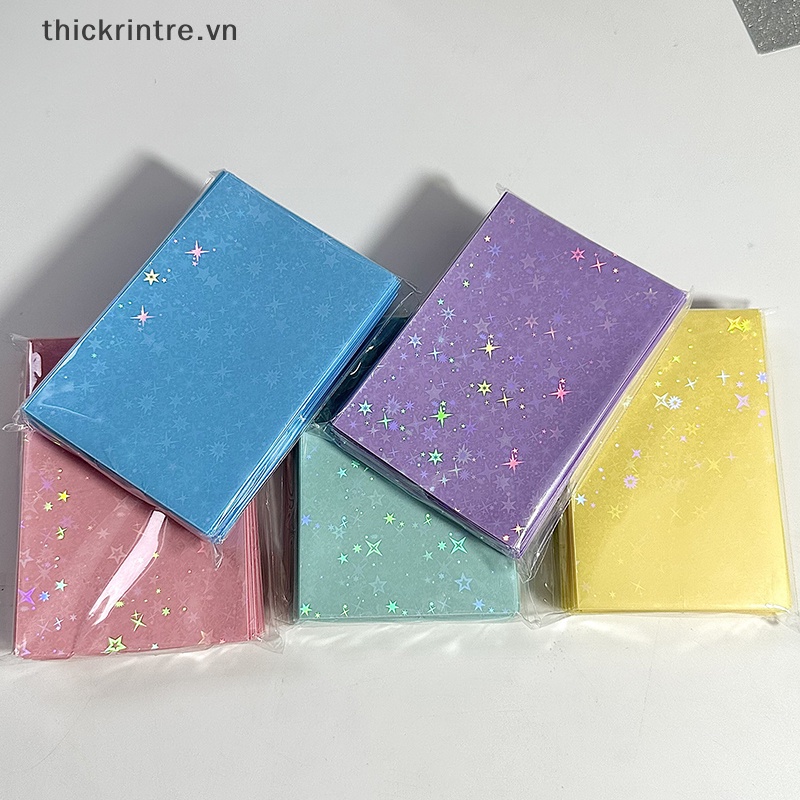 Thi 50 cái / gói glittery star coloured kpop idol photocard card sleeves photo cards túi lưu trữ bảo vệ vn