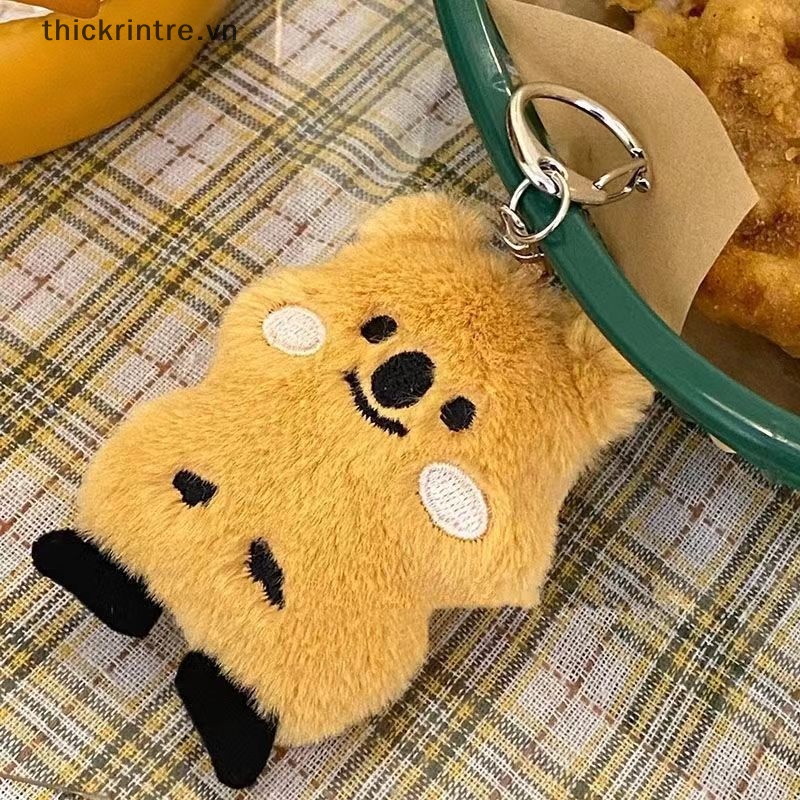 Thi mới dễ thương sang trọng koala keychain đồ chơi thú nhồi bông koala đồ chơi búp bê giả lông thỏ fluffy ba lô túi mặt dây chuyền quà tặng cô gái vn