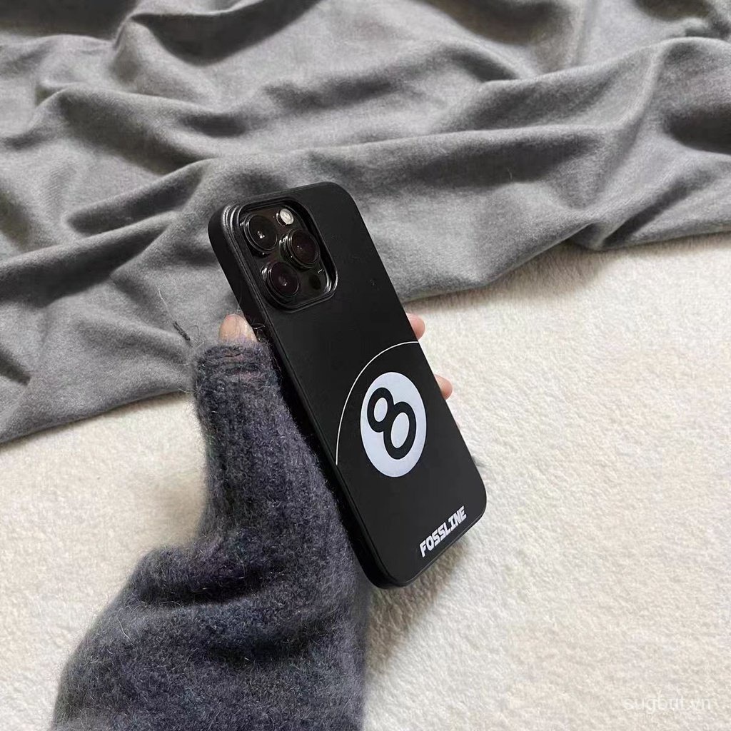 Hot sale-black no. 8 mẫu bida iphone 11 pro max xs xr x xs max 7 8 plus 11 12 13 14 pro max 12 pro 13 pro max 14plus vỏ bảo vệ