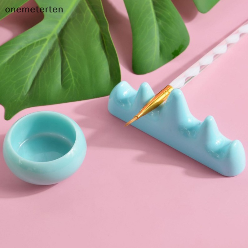Rten nail art brush cleaner giá đỡ bằng nhựa uv acrylic gel pen pot cleanser cup rửa cốc giá đỡ bàn chải móng tay dụng cụ làm móng chuyên nghiệp n