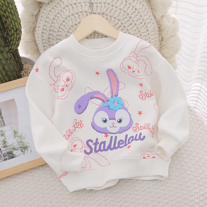 Cô gái áo len mùa xuân thu thu phong cách mới mẫu giáo trẻ em phim hoạt hình thời trang đáy áo sơ mi hàng đầu trẻ em quần áo hợp thời trang