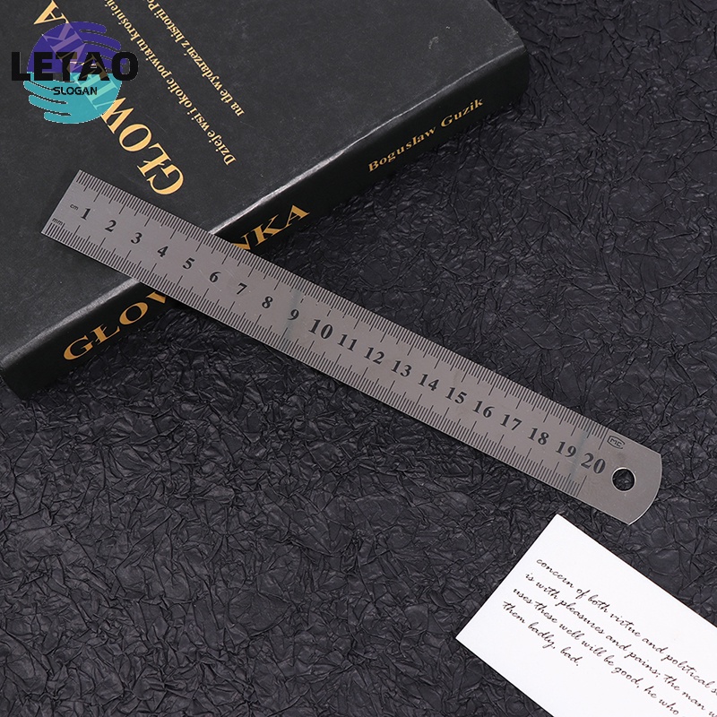 3 cái thước thép không gỉ cho văn phòng trường kỹ thuật 15cm/20cm/30cm mới