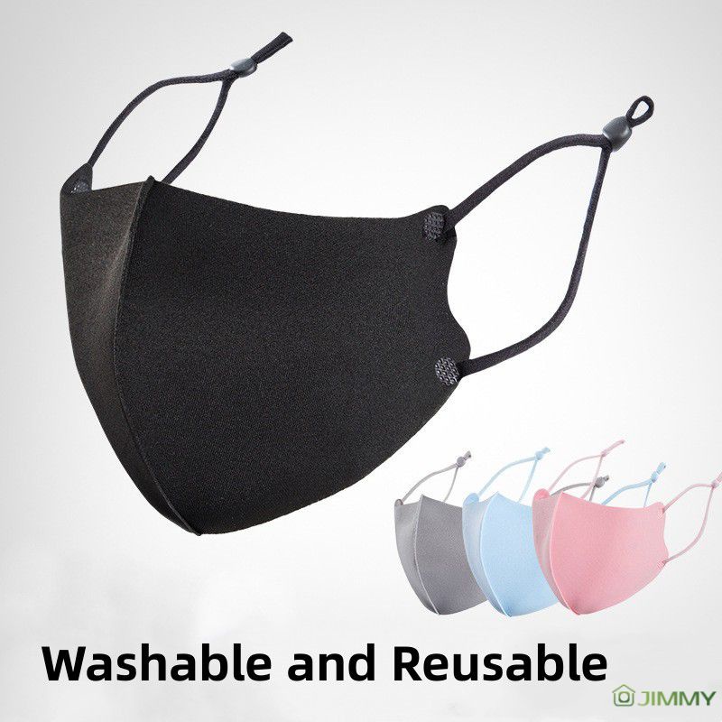 Set 3 Khẩu Trang 3d Bằng Lụa Lạnh Thoáng Khí Chống Nắng Chống Bụi Có Thể Tái Sử Dụng