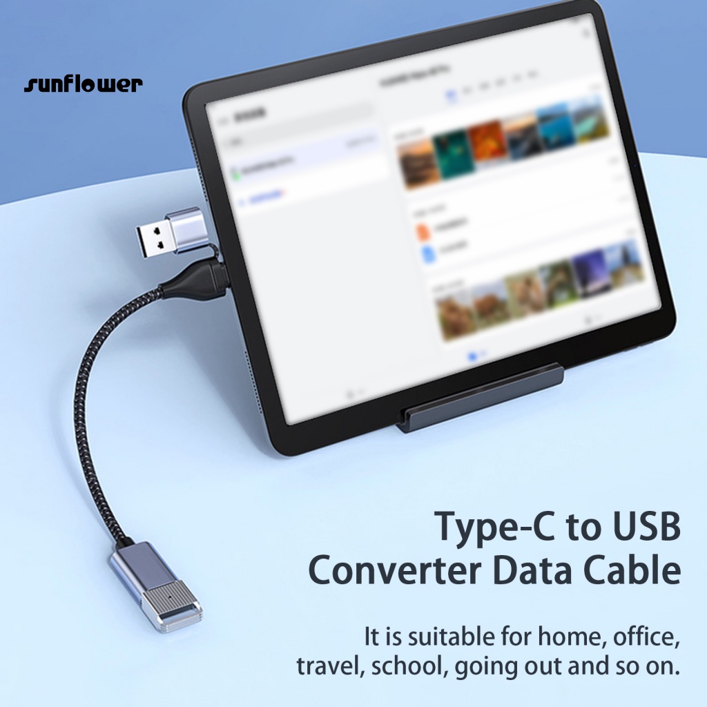 Dây cáp OTG LENOVO Type-C sang USB 2 trong 1 siêu nhẹ tiện dụng thích hợp cho máy tính