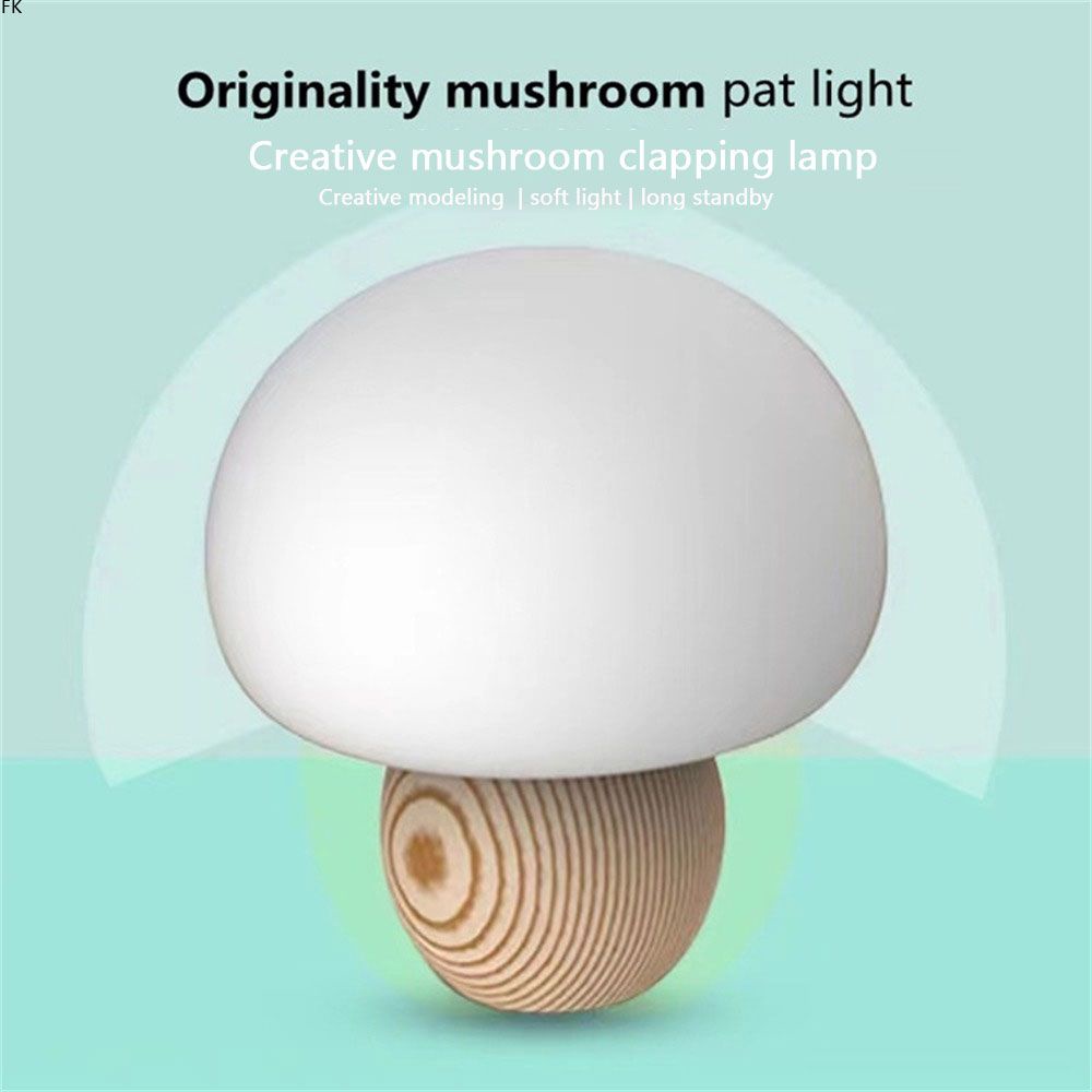 Đèn Ngủ Led Đèn Hình Nấm Dễ Thương Đèn Ngủ Usb Silicon Đèn Tạo Không Khí Cảm Ứng Từ Tính Đèn Bàn Cạnh Giường Ngủ HOME07