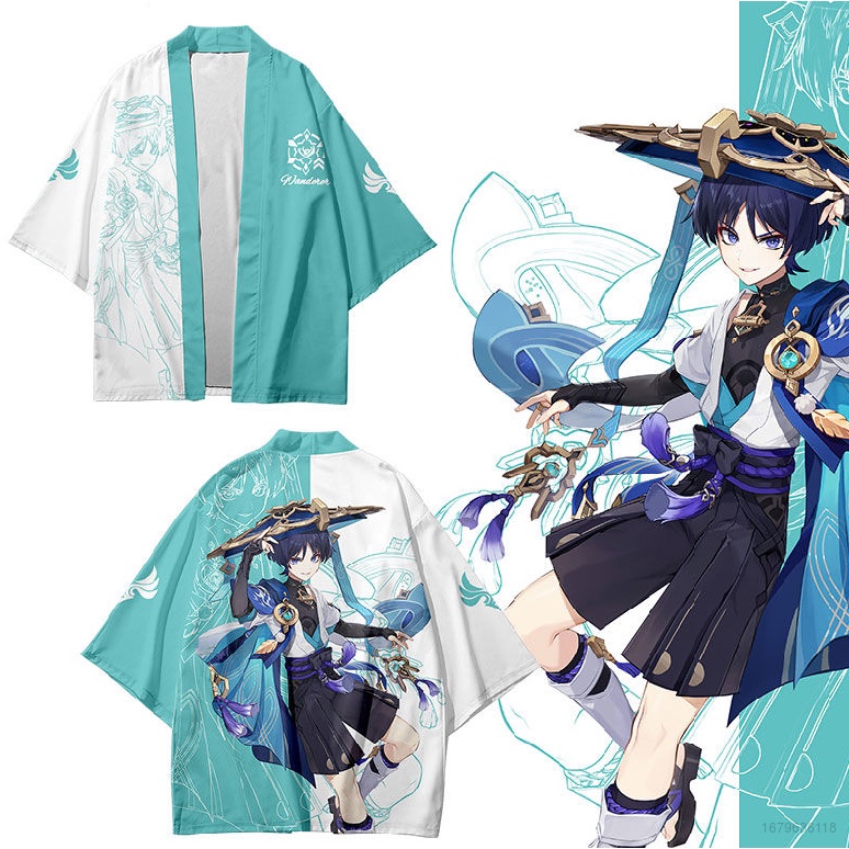 Jason Genshin Va Chạm Wander Haori Kimono Anime Nhật Bản Mặc Thường Ngày Cho Trẻ Em Và Người Lớn Kunikuzushi