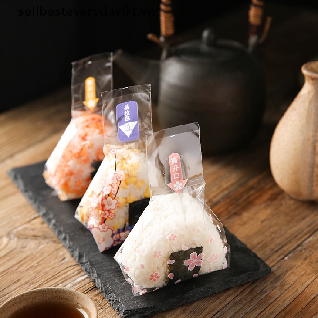 Set 10 Túi Đựng Sushi Hình Tam Giác Phong Cách Nhật Bản Diy