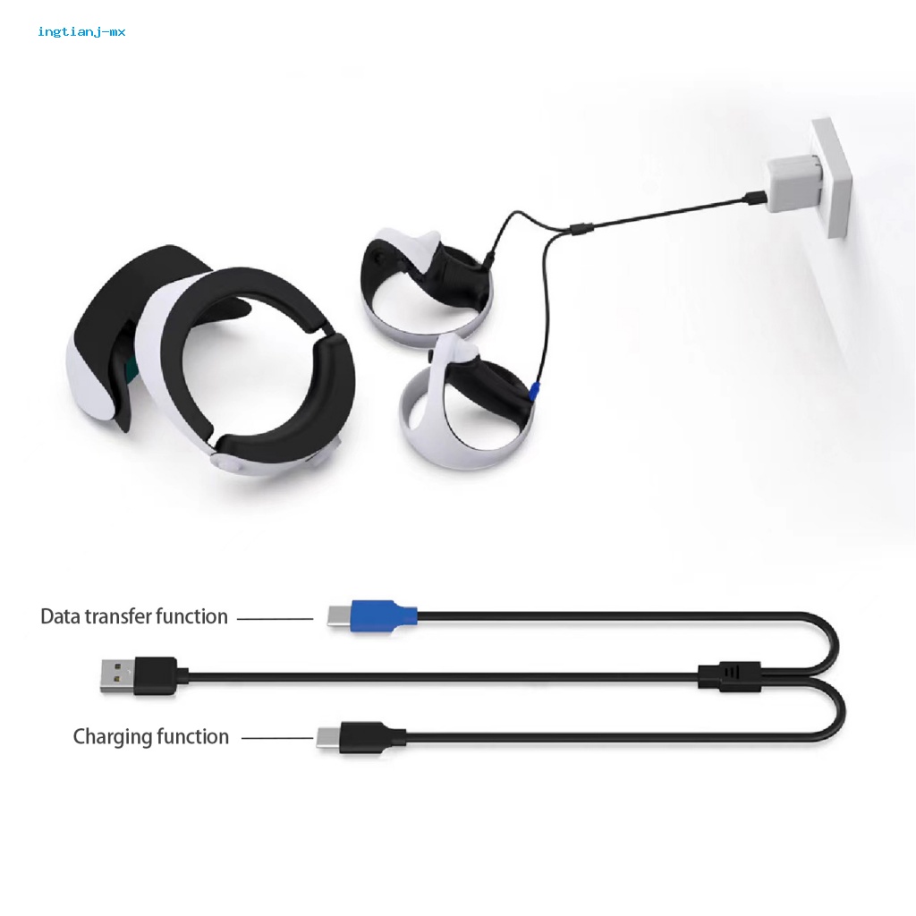 Dây Cáp Sạc Tay Cầm Chơi Game Gọn Nhẹ 2 Trong 1 Cho PS VR2 / PS5