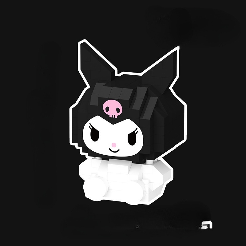 Đồ Chơi Lắp Ráp Mô Hình Nhân Vật Hoạt Hình Sanrio Kuromi Hello Kitty Melody Dễ Thương Cho Bé