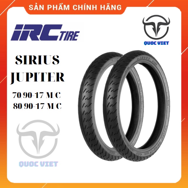 Lốp vỏ xe máy IRC Inoue 70/90-17 Trước Sirius, Jupiter V (Lốp xài ruột)
