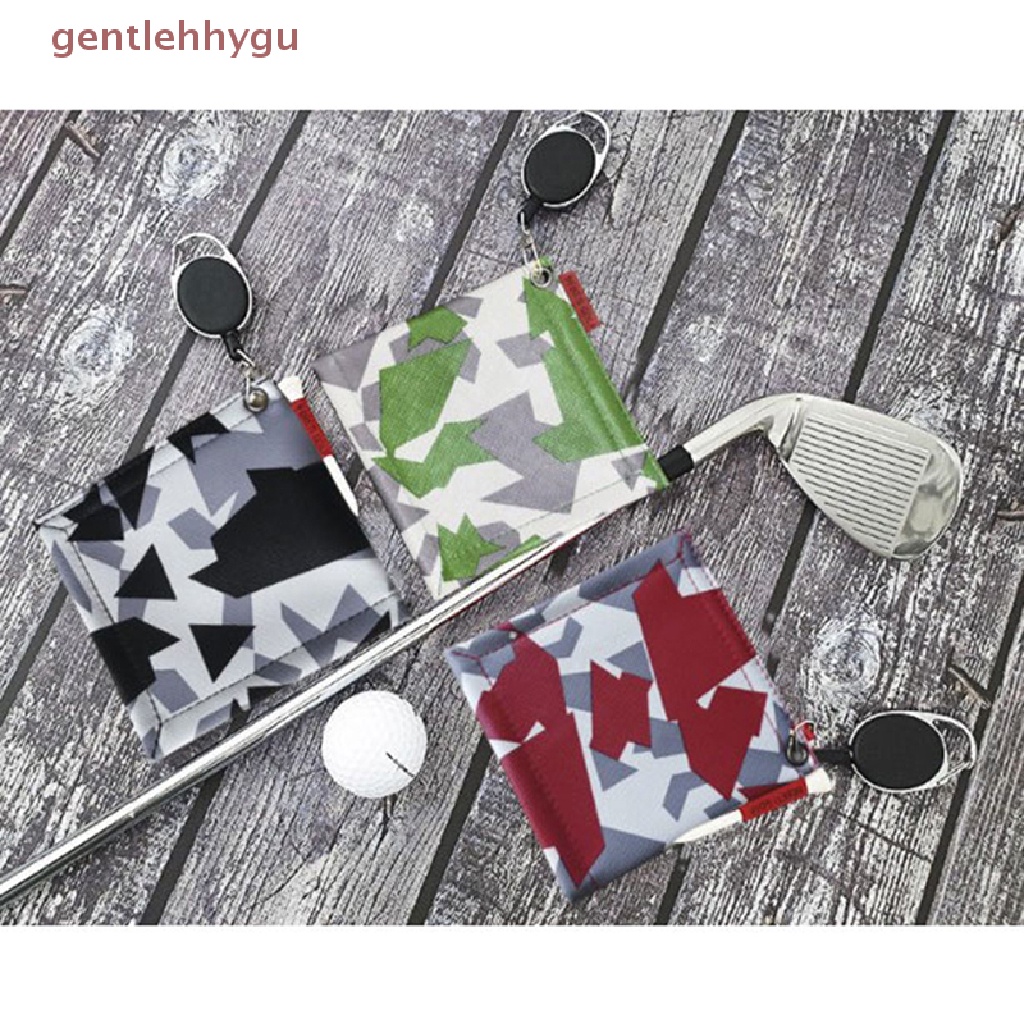 Khăn Lau Bóng Golf Hình Vuông Mini Kèm Móc Khóa Có Thể Thu Gọn Tiện Dụng