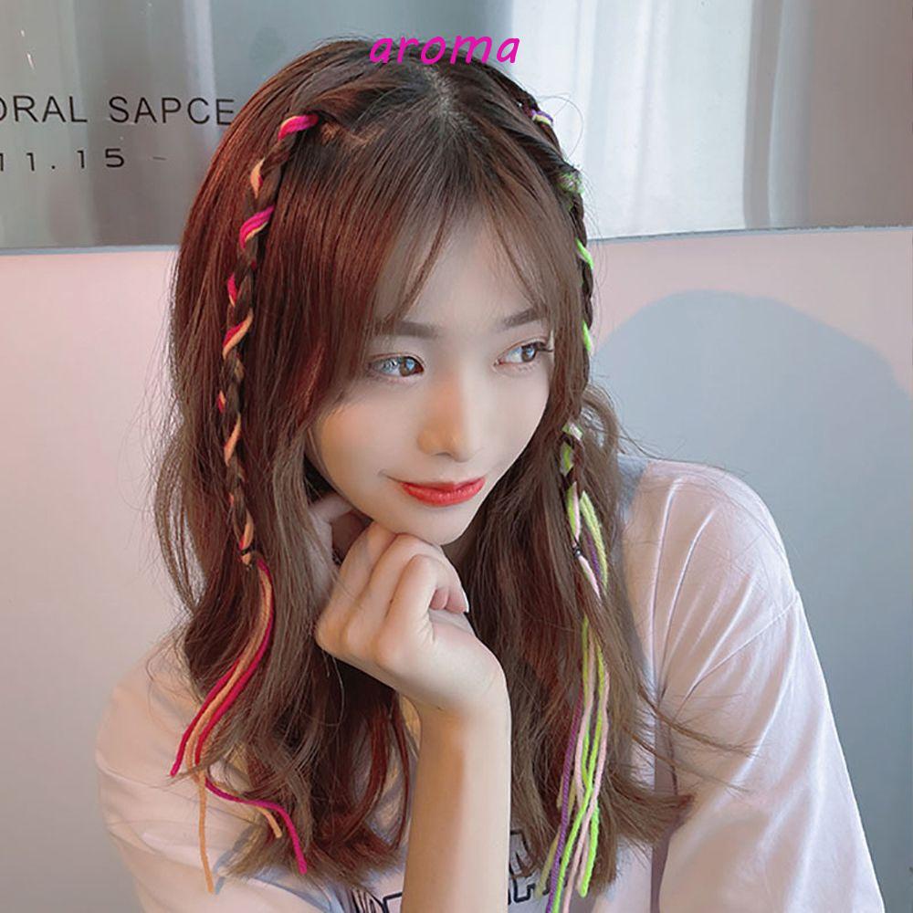 Dây Buộc Tóc Giả Thắt Bím Nhiều Màu Sắc Phong Cách Hip Hop Hàn Quốc Dành Cho Nữ DIY
